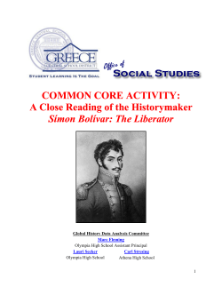 Common Core Standards Activity (Simon Bolivar)
