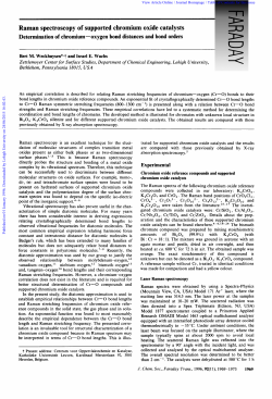Raman spectroscopy of supported chromium