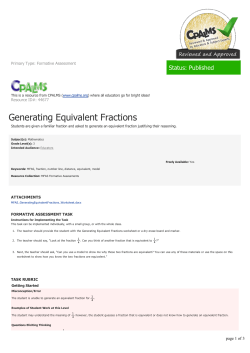 Generating Equivalent Fractions