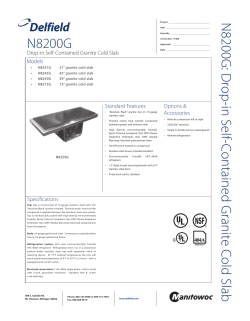 N8200G N8200G: Drop-in Self-Contained Granite Cold Slab