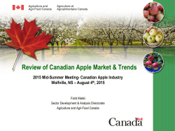 Canadian Apple Situation and Trends – AAFC