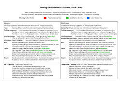 Cleaning Requirements &ndash; Ankara Youth Camp