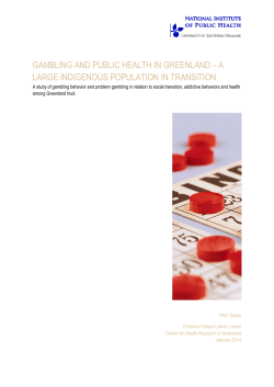 gambling and public health in greenland