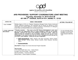 apd providers / support coordinators joint meeting