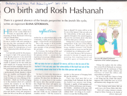 Birth and Rosh Hashana
