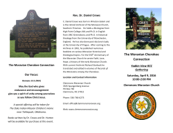 The Moravian Cherokee Connection