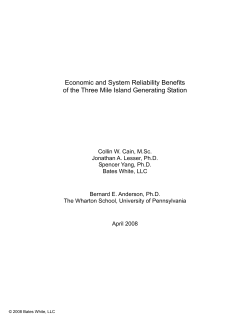Economic and System Reliability Benefits of the Three Mile Island