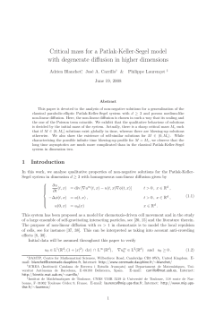 Critical mass for a Patlak-Keller