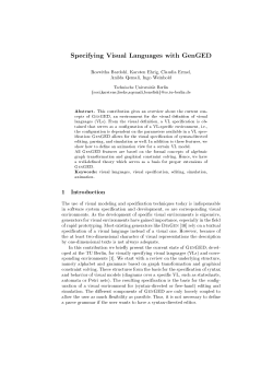 Specifying visual Languages with GenGED
