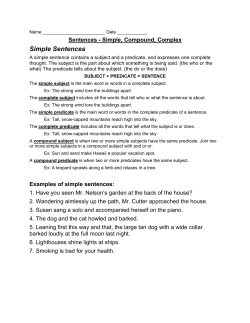 Simple Sentences