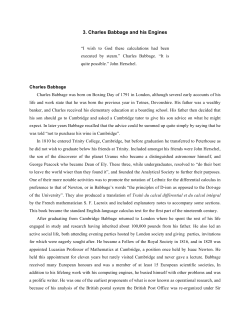 3. Charles Babbage and his Engines