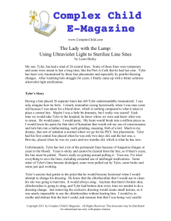 The Lady with the Lamp: Using Ultraviolet Light to Sterilize Line Sites