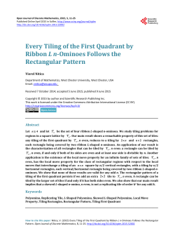 Every Tiling of the First Quadrant by Ribbon L n