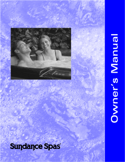 Sundance 850 Series Hot Tub Owner`s Manual