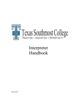 Interpreter Handbook - Texas Southmost College