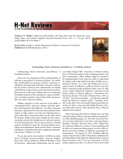 Anthropology, Native Americans and Jefferson: A Troubling - H-Net