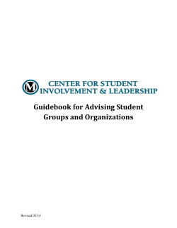 Guidebook for Advising Student Groups and Organizations