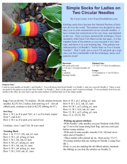 Simple Socks for Ladies on Two Circular Needles