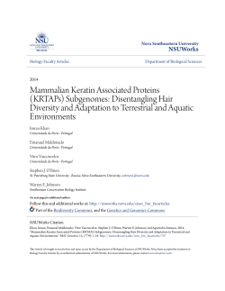 Mammalian Keratin Associated Proteins (KRTAPs) Subgenomes