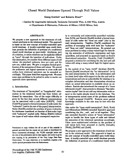 Closed World Databases Opened Through Null Values