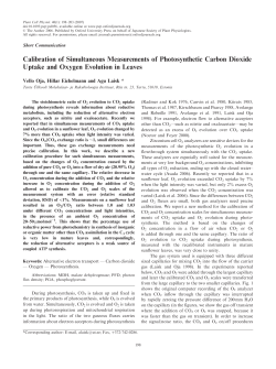 Calibration of Simultaneous Measurements of Photosynthetic