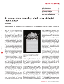 De novo genome assembly: what every biologist should know