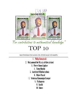 Mathematicians on Postage Stamps Philip Emeagwali
