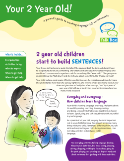 Talk Box: Two year old newsletter