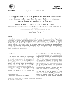 The application of in situ permeable reactive (zero