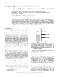 Energy Level Alignment at Metal&minus;Octaethylporphyrin Interfaces