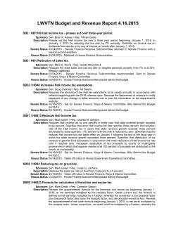 LWVTN Budget and Revenue Report 4.16.2015