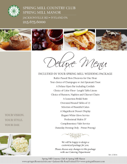 Deluxe Package - Spring Mill Country Club