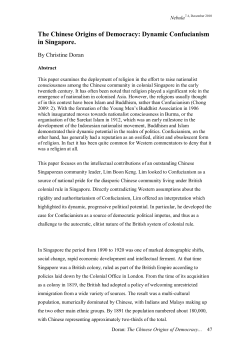The Chinese Origins of Democracy: Dynamic Confucianism in