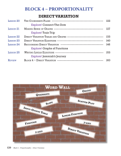 Proportionality Block 4