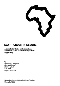 EGYPT UNDER PRESSURE A contribution to the understanding of