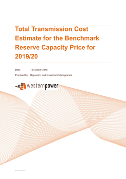 Total Transmission Cost Estimate for the Benchmark Reserve