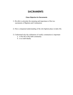 sacraments - Trinity Lutheran Church