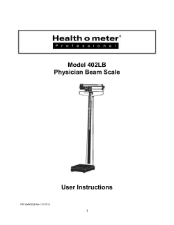 Model 402LB Physician Beam Scale - Health o meter&reg; Professional