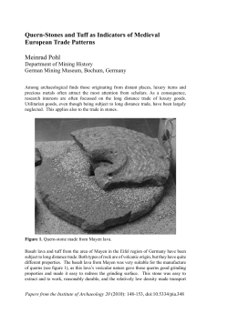 Quern-Stones and Tuff as Indicators of Medieval European Trade