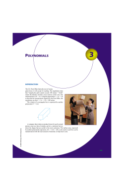 POLYNOMIALS