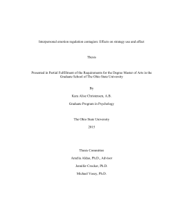 Interpersonal emotion regulation contagion: Effects on strategy use