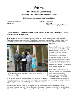 2016 Cooch Scholarship Press Release