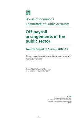 Off-payroll arrangements in the public sector