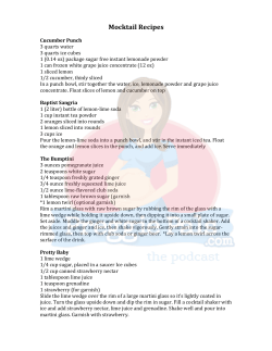 Mocktail Recipes - New Mommy Media