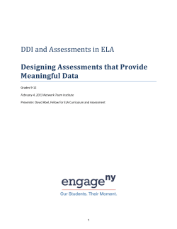 DDI and Assessments in ELA: Work Packet