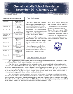 Winter 2014/2015 Newsletter