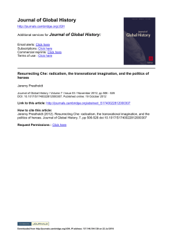 Resurrecting Che: Radicalism, the Transnational Imagination, and