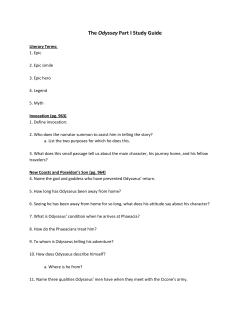 The Odyssey Part I Study Guide