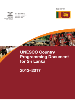 UNESCO country programming document for Sri Lanka