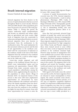 "Brazil: internal migration." In
